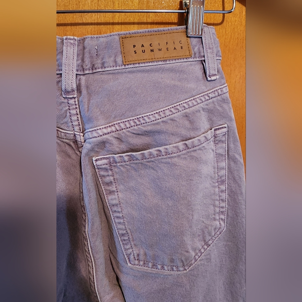 PacSun Lavendar High-Rise Flare Jeans - Picture 4 of 7